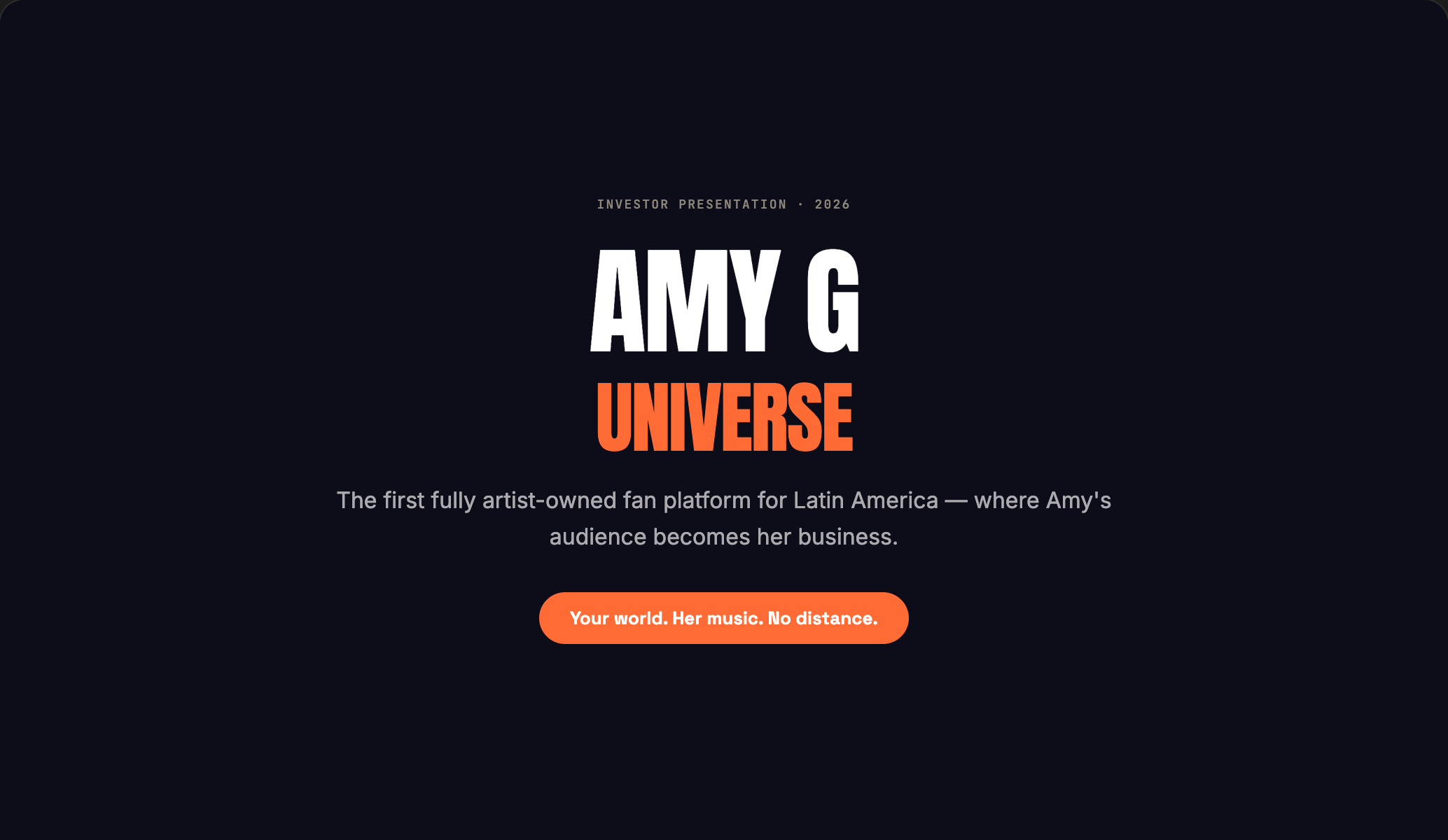 AMY G. Pitch Deck