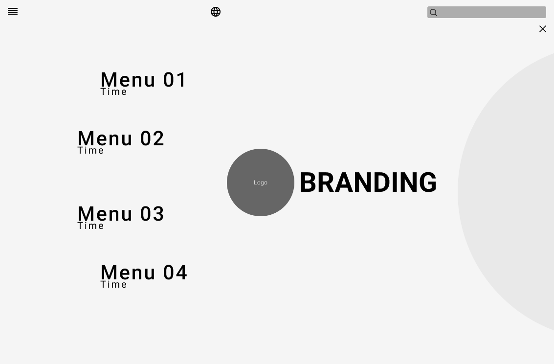 Wireframe — Organized Menu