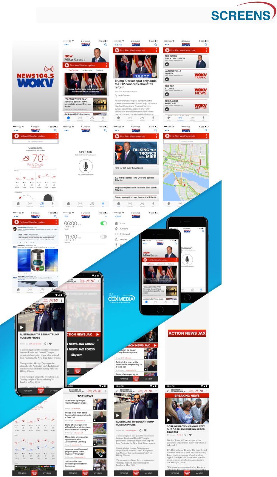 Final WOKV and Action News Jax app screens