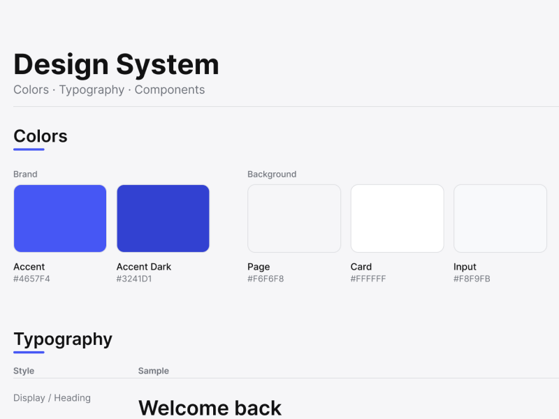 Design System — Login Page