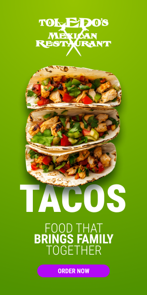 Tacos digital ad, 300 by 600 half page