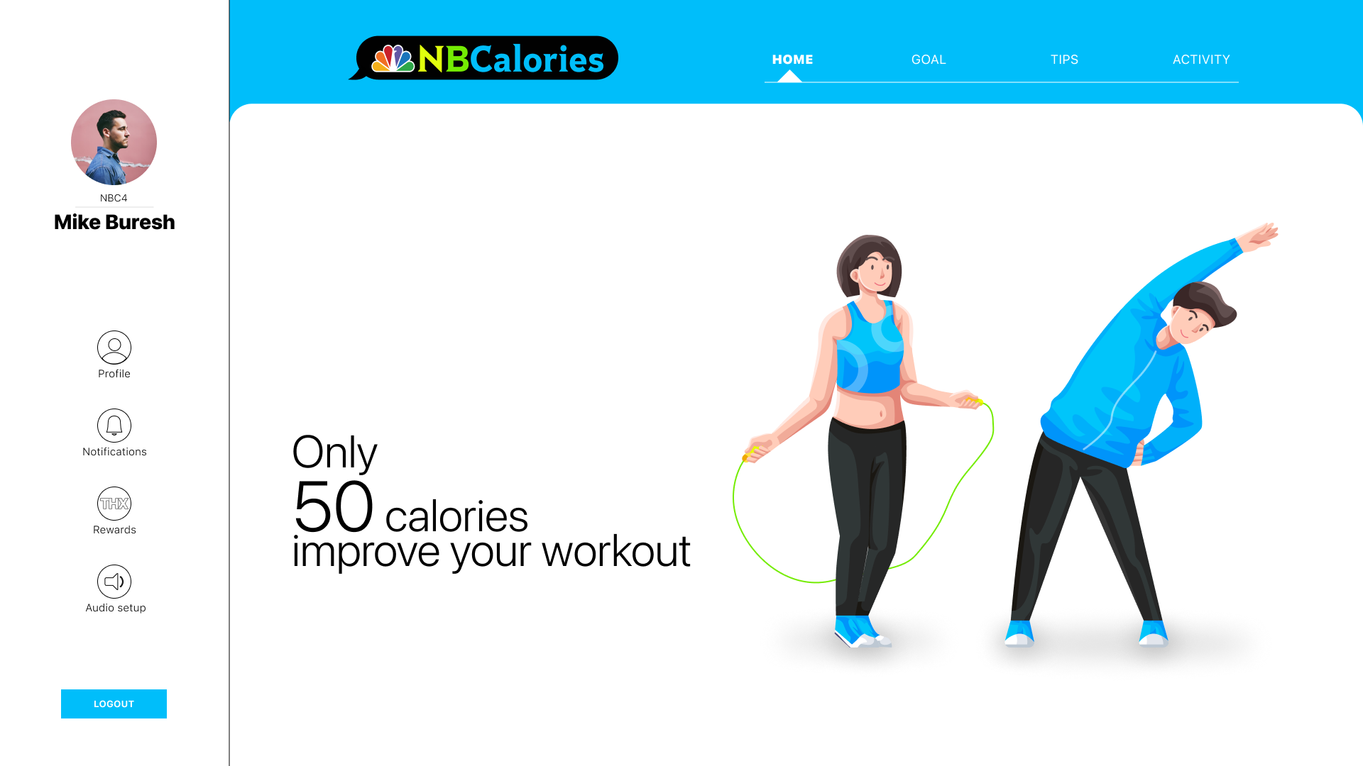 Web mockup — home page