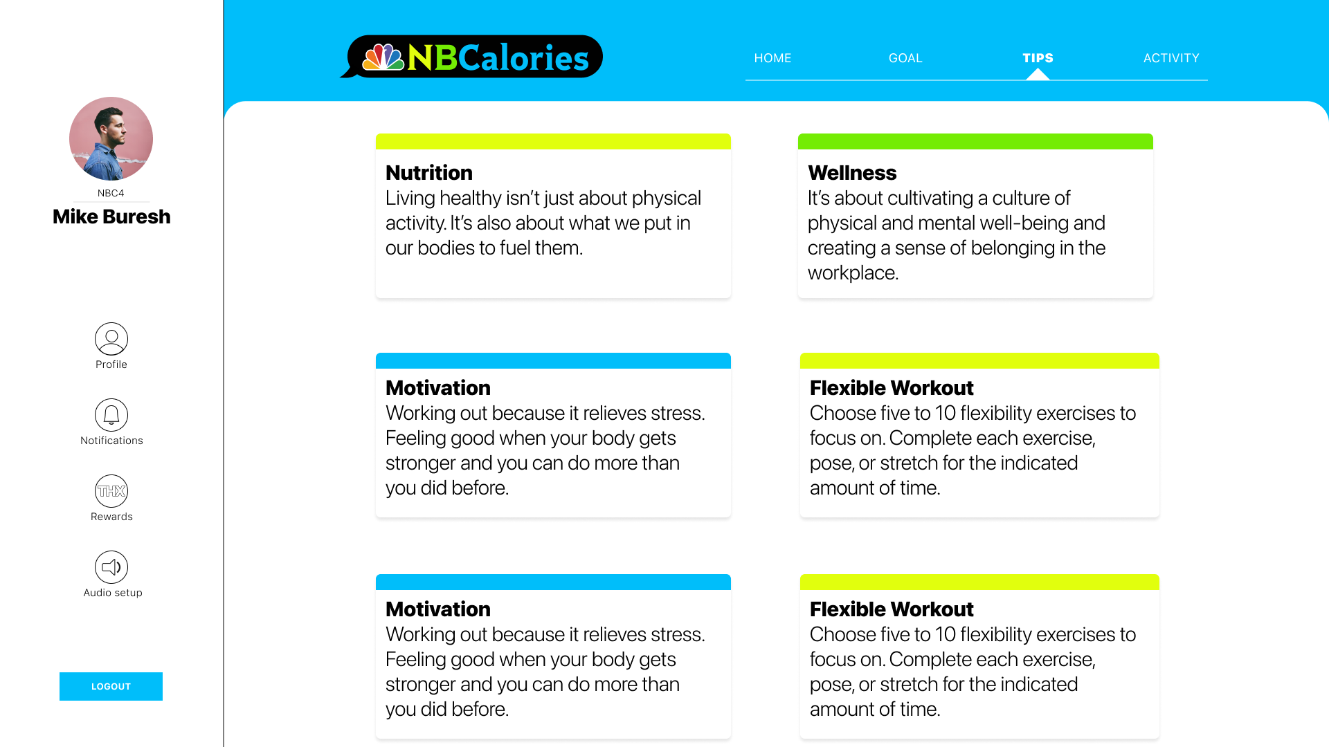 Web mockup — tips